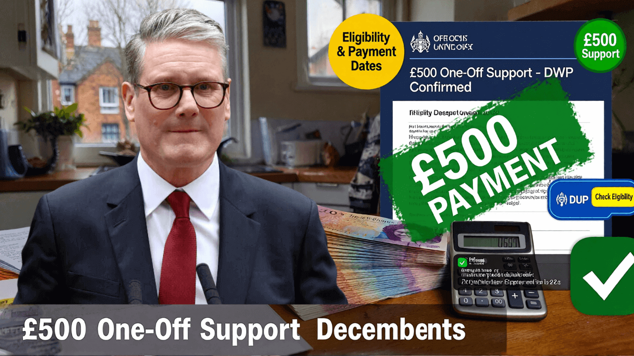 DWP Confirms £500 One-Off Support for December 2025 – Eligibility Criteria and Payment Dates